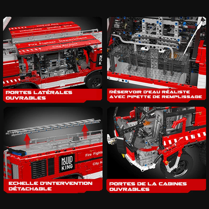 mabriq.fr - Rosenbauer Panther - Details 2 - Brique de construction - compatible autres 