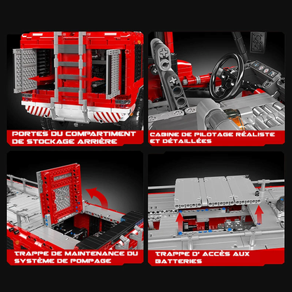 mabriq.fr - Rosenbauer Panther - Détails 3 - Brique de construction - compatible autres 