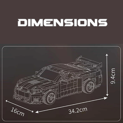 mabriq.fr - Shelby GT500 - Dimensions - Brique de construction - compatible autres marques