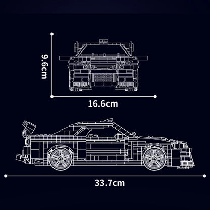 mabriq.fr - Skyline GTR R34- Dimensions - Brique de construction - compatible autres marques