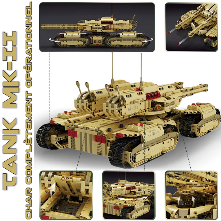 mabriq.fr - TANK MK-II - Fonctionnalités - Brique de construction - compatible autres marques