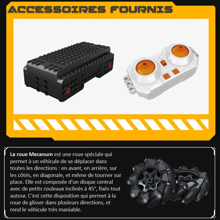 mabriq.fr -Tracteur- Accessoires - Brique de construction - compatible autres marques