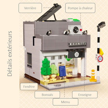 mabriq.fr -Café japonais - Détails extérieurs - Brique de construction - compatible autres marques