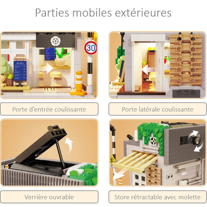 mabriq.fr -Café japonais - Parties mobiles extérieures - Brique de construction - compatible autres marques