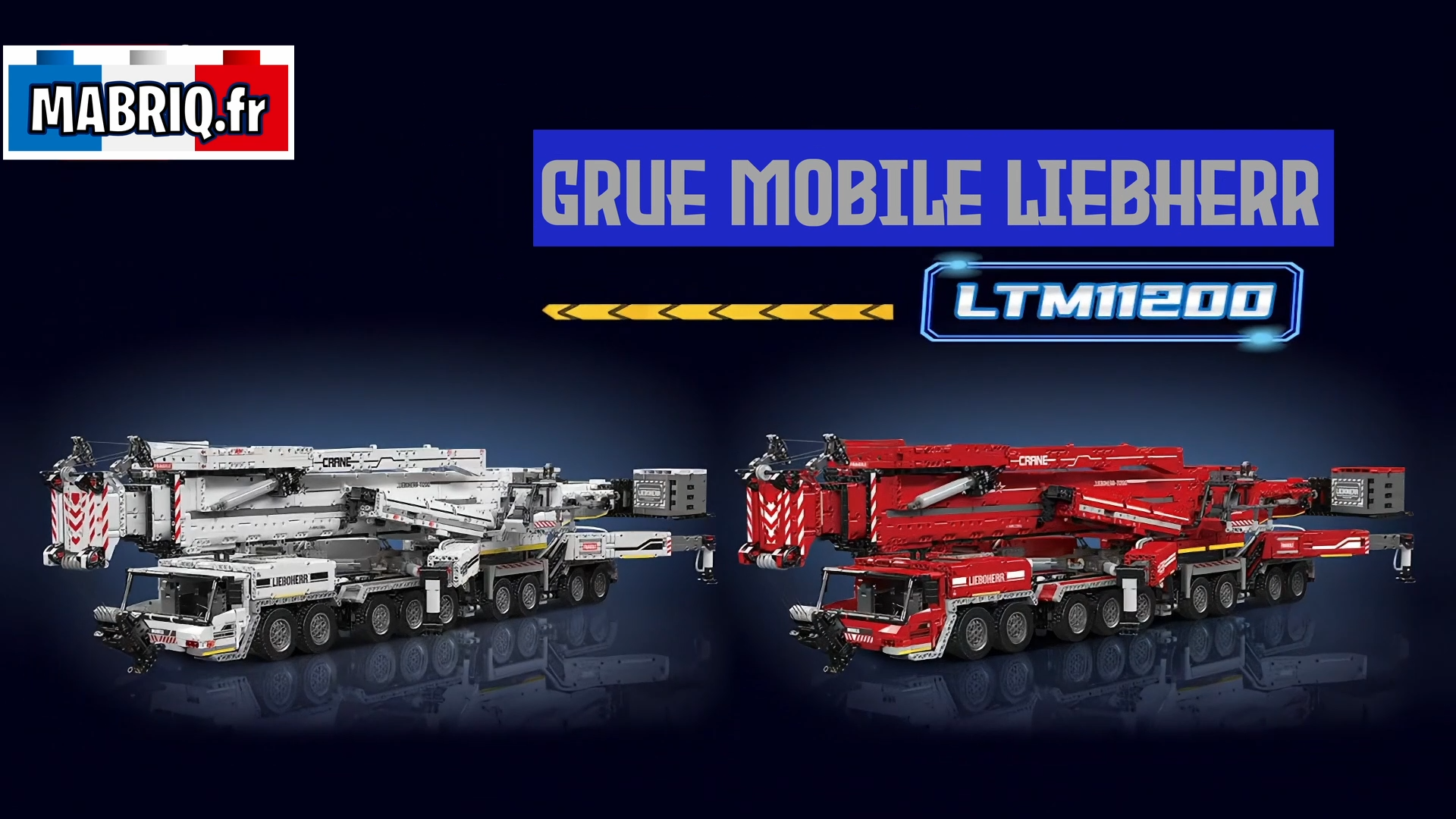 mabriq.fr - Grue mobile Liebherr LTM 11200  - Vidéo présentation - Brique de construction - compatible autres marques